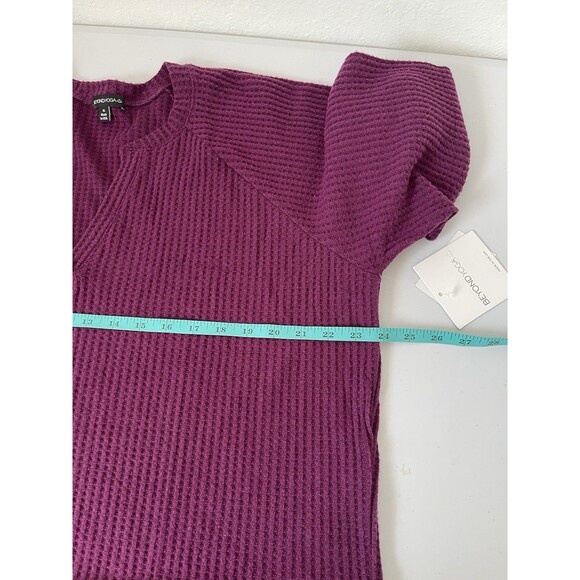 Beyond Yoga Free Style Pullover AUBER Size XL NWT $79 Waffle Knit‎ Purple V Neck - Picture 9 of 11
